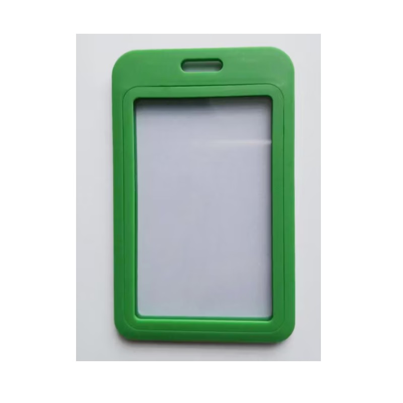 Bilde av Green 86x54 mm Card holder / carrying case hard plastic / Badge holder. Clear on both sides (vertical / portrait). 60270346 (DE,SE,NO,FI,RO,PL)
