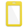 Picture of Yellow 86x54 mm Card holder / carrying case hard plastic / Badge holder. Clear on both sides. (vertical / portrait). 60270347
