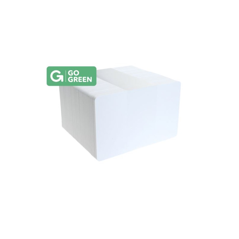 Bilde av Blank white chip Prox RFID EM 4200 125 kHz (proximity) cards made from 85% recycled plastic - CR80. 70102370 (DE,SE,NO,FI,RO,PL)