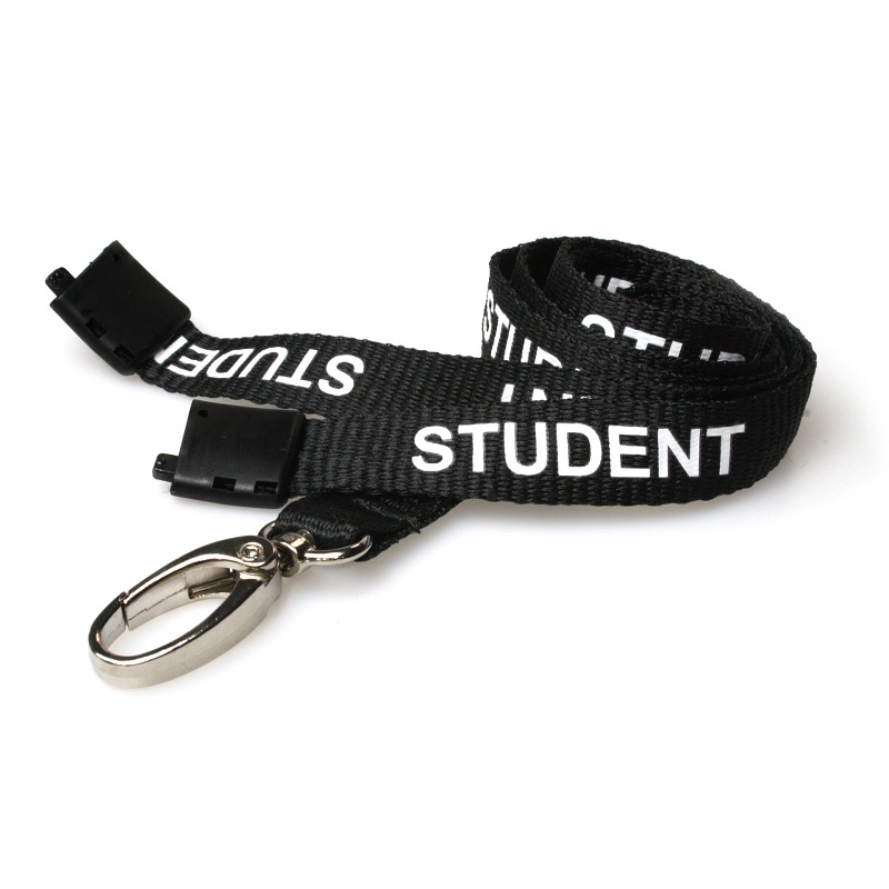 Picture of Student black lanyard / keyhanger 15 mm with metal lobster clip. 60270596